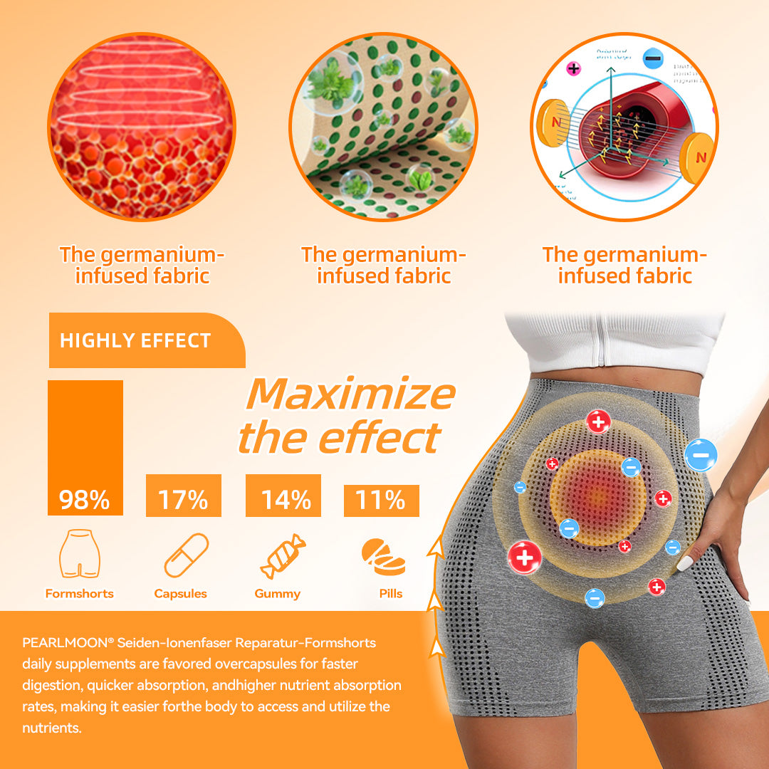 【Official Brand Store】🔥𝐏𝐄𝐀𝐑𝐋𝐌𝐎𝐎𝐍® Ion Shaping Shorts, Breathable Comfort Fabric With Tourmaline. Restore Your Perfect Figure And Address Health Issues🔥